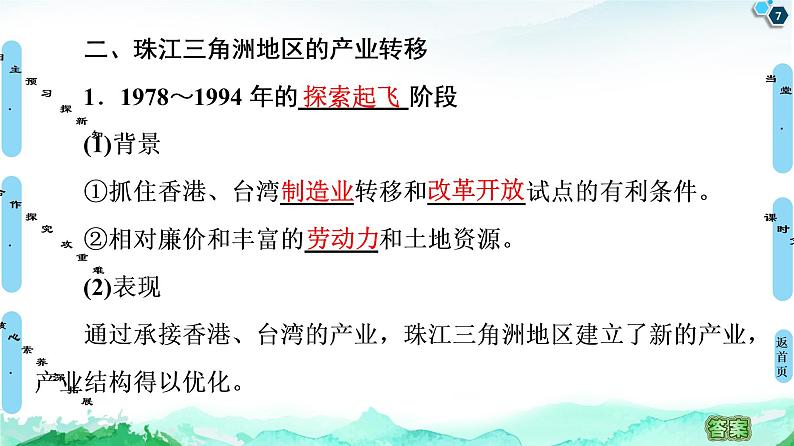 第3章 第1节　珠江三角洲地区的产业转移及其影响 课件-中图版（2019）选择性必修二高中地理07