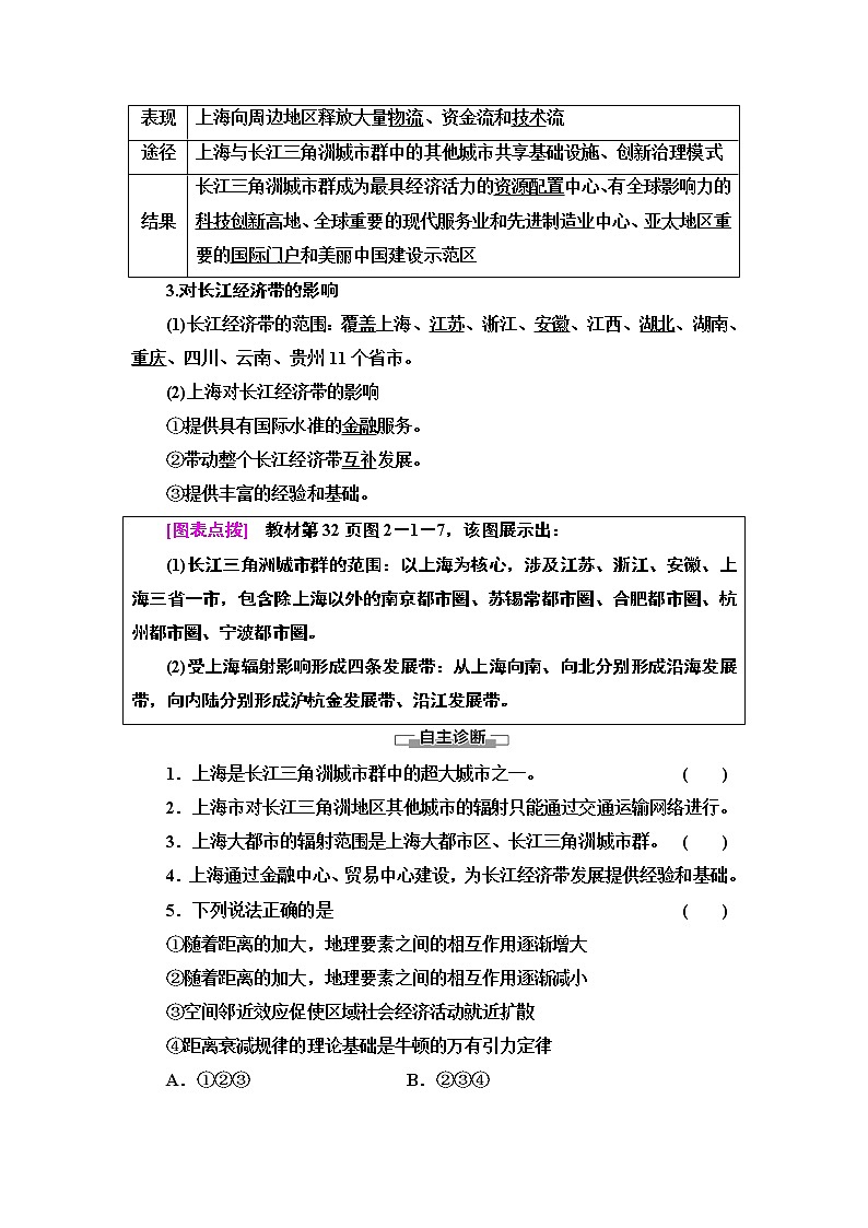 第2章 第1节　上海大都市的辐射功能 学案-中图版（2019）选择性必修二高中地理03