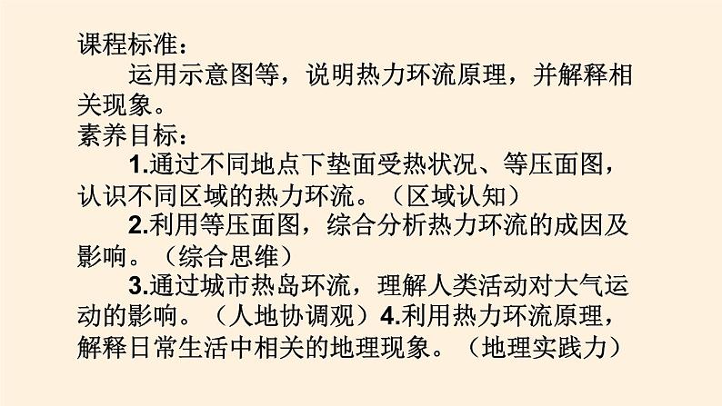 2021-2022学年湘教版（2019）高中地理必修第一册-3.3大气热力环流 课件02