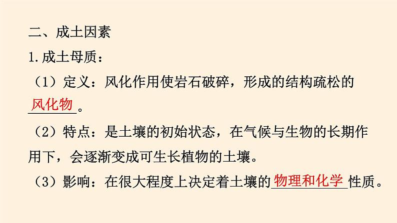 2021-2022学年湘教版（2019）高中地理必修第一册-5.2土壤的形成 课件05