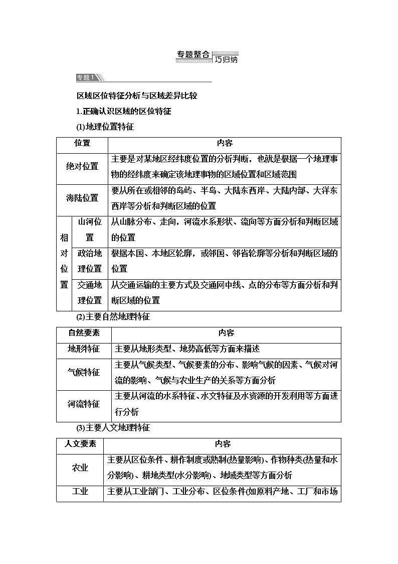 第1章 章末小结与测评 学案（含答案）-湘教版（2019）高中地理选择性必修202