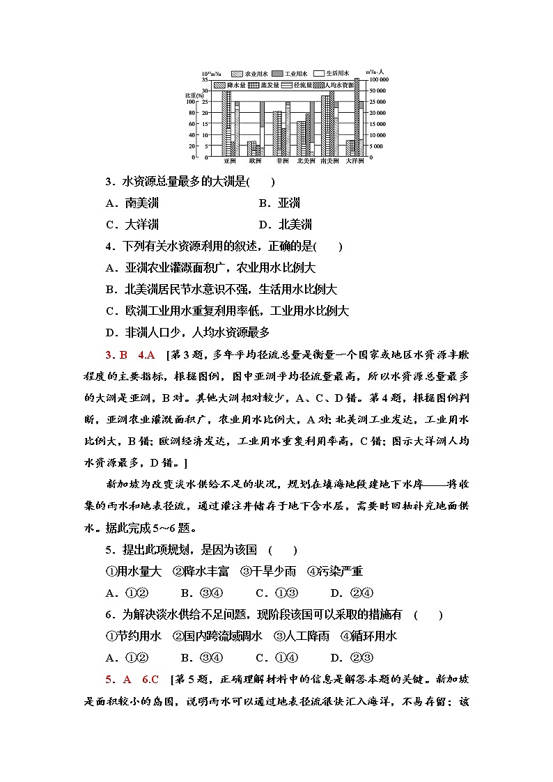 课时分层作业 1 自然资源的数量、质量及空间分布 同步练习-中图版（2019）高中地理选择性必修302