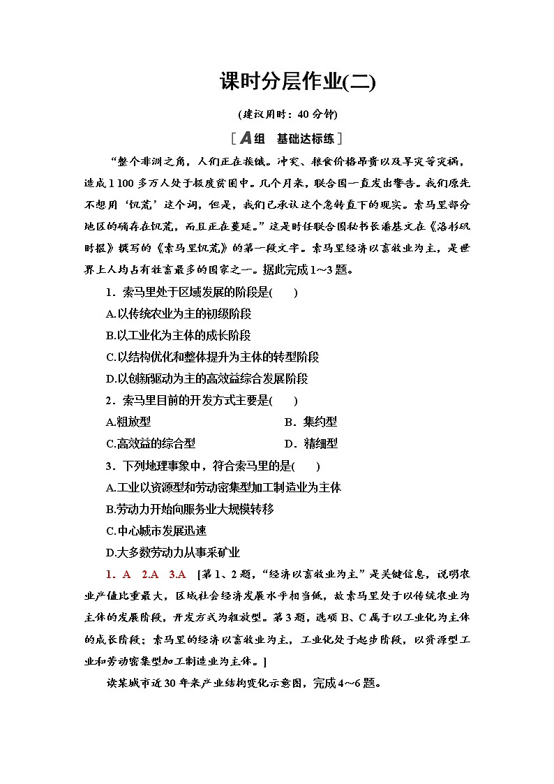 课时分层作业2　区域发展差异与因地制宜 同步练习-湘教版（2019）高中地理选择性必修201