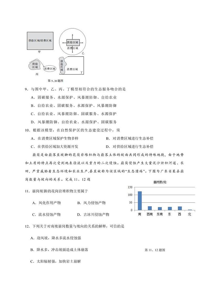 2021届浙江省百校高三下学期3月模拟联考地理试题 PDF版03