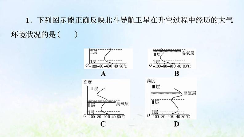 高考地理一轮复习课时质量评价11大气的组成与垂直分层大气受热过程与热力环流课件中图版第3页