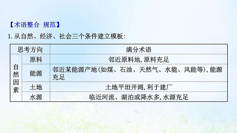 高考地理一轮复习规范答题8工业区位课件新人教版第8页