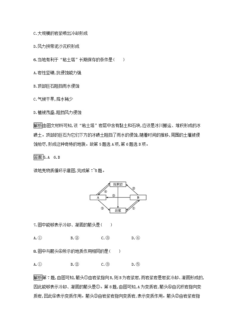 高中地理第二章地表形态的塑造 习题课件+训练+测评新人教版选择性必修103