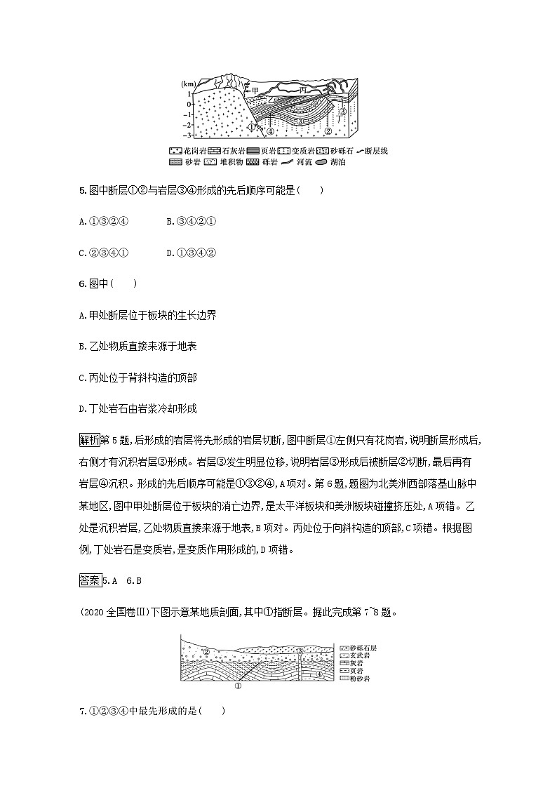 高中地理第二章地表形态的塑造 习题课件+训练+测评新人教版选择性必修103