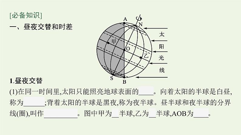 2021_2022学年新教材高中地理第一章地球的运动第二节第1课时地球自转的地理意义课件新人教版选择性必修1第5页