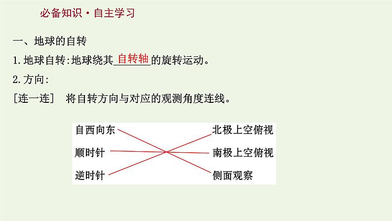 高中地理第一章地球的运动课件+课时评价+单元评价打包12套新人教版选择性必修103