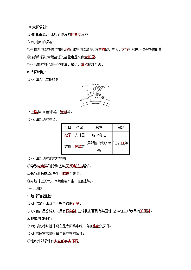 高中地理第一单元从宇宙看地球课件+学案+课时评价+单元评价打包20套鲁教版必修102