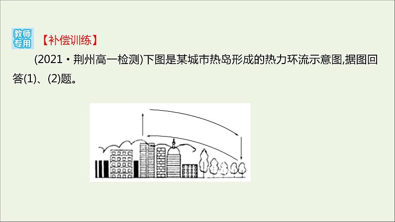 2021_2022学年新教材高中地理第二单元从地球圈层看地表环境第一节第3课时大气的运动课时评价课件鲁教版必修1第5页