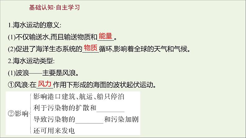 2021_2022学年新教材高中地理第二单元从地球圈层看地表环境第二节第2课时海水的运动课件鲁教版必修1第3页