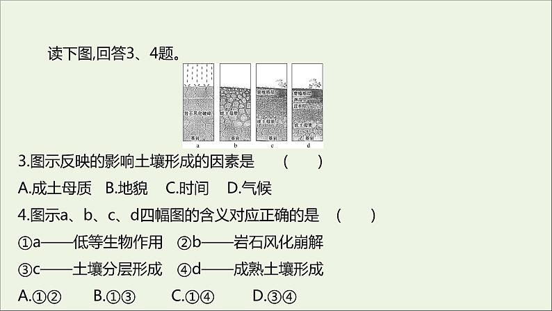 2021_2022学年新教材高中地理第三单元从圈层作用看地貌与土壤第四节分析土壤形成的原因课时评价课件鲁教版必修1第5页