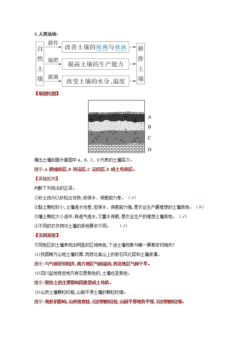 2021_2022学年新教材高中地理第三单元从圈层作用看地貌与土壤第四节分析土壤形成的原因学案鲁教版必修1第3页