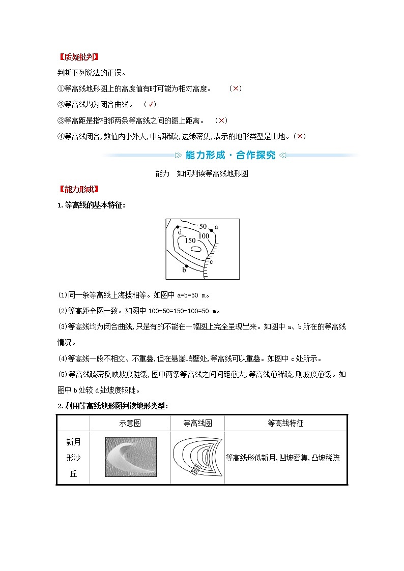 2021_2022学年新教材高中地理第三单元从圈层作用看地貌与土壤单元活动学用地形图探究地貌特征学案鲁教版必修1第3页