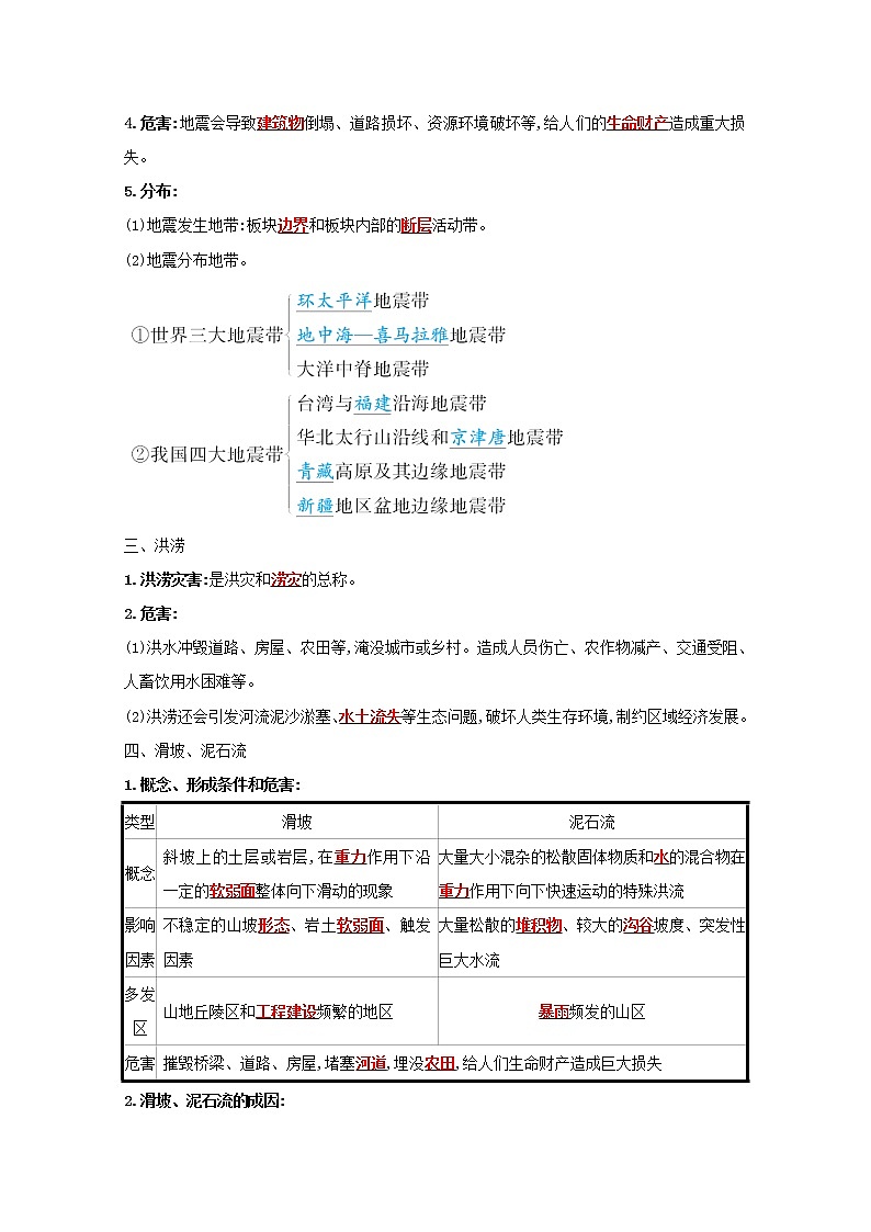 高中地理第四单元从人地作用看自然灾害课件+学案+课时评价+单元评价打包16套鲁教版必修102