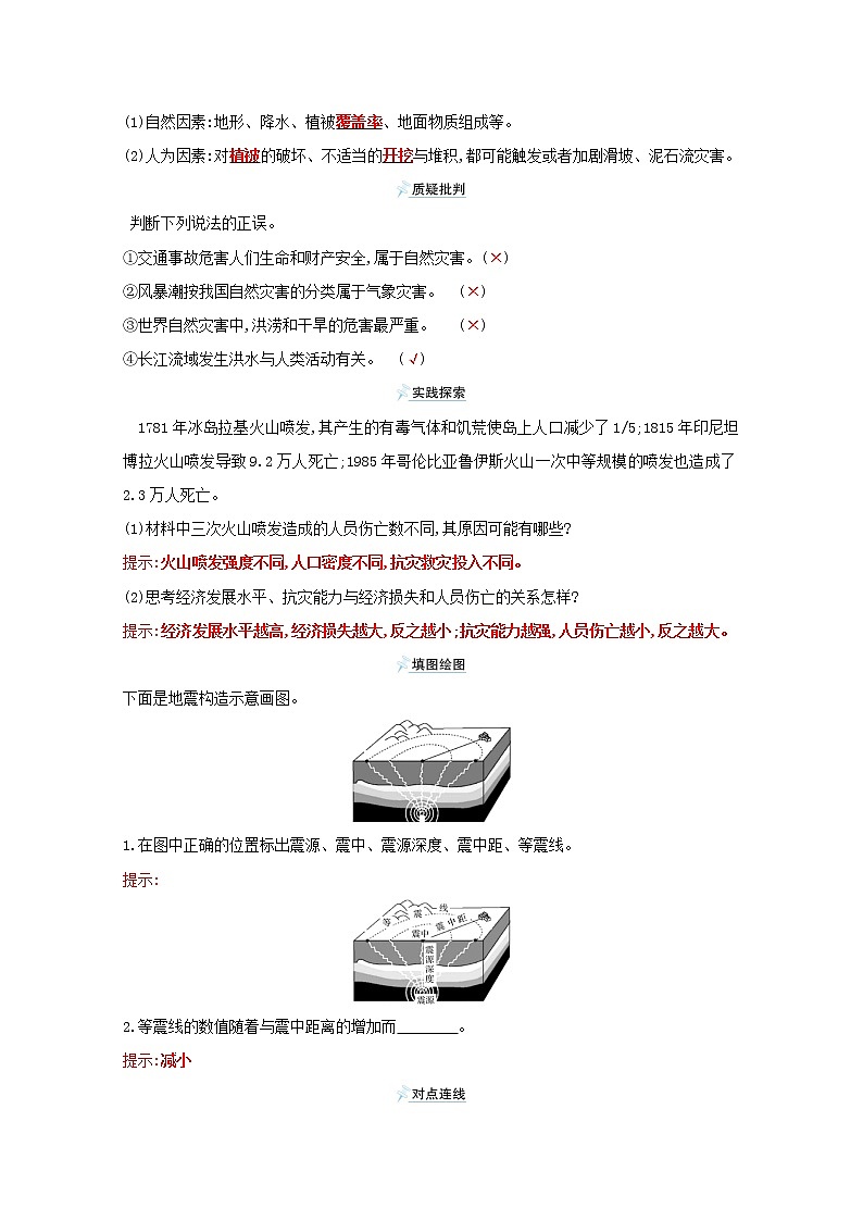 高中地理第四单元从人地作用看自然灾害课件+学案+课时评价+单元评价打包16套鲁教版必修103