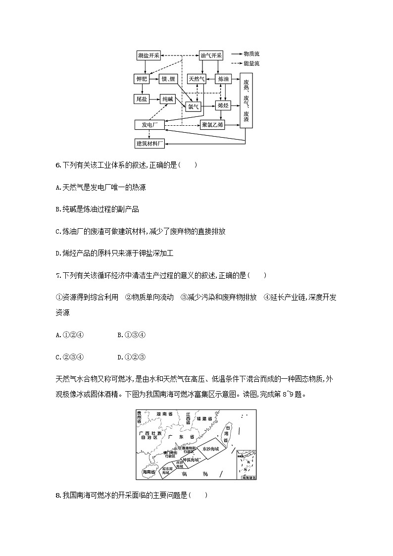 2022届高考地理一轮复习第二十章保障国家安全的资源环境战略与行动规范练含解析新人教版第3页