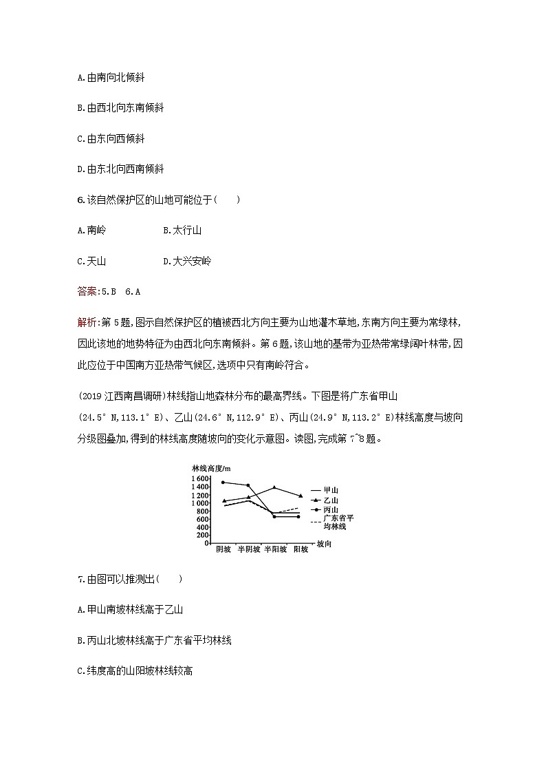 高考地理一轮复习考点规范练15自然地理环境的差异性含解析新人教版03