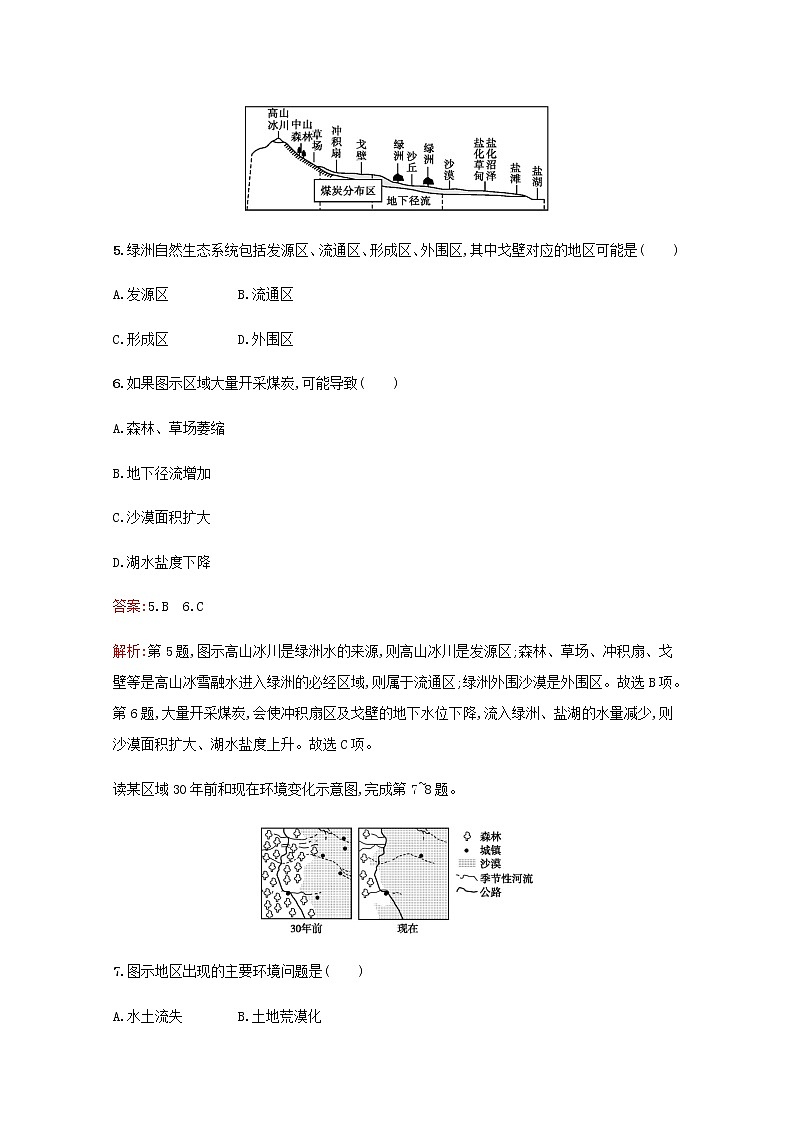 高考地理一轮复习考点规范练25人类与地理环境的协调发展含解析新人教版第3页