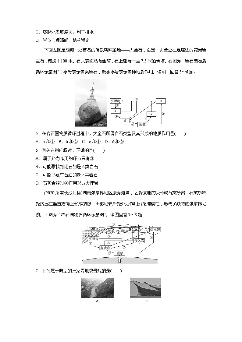 2022届高考地理一轮复习专题练习高频考点31  地壳物质循环（解析版）第2页