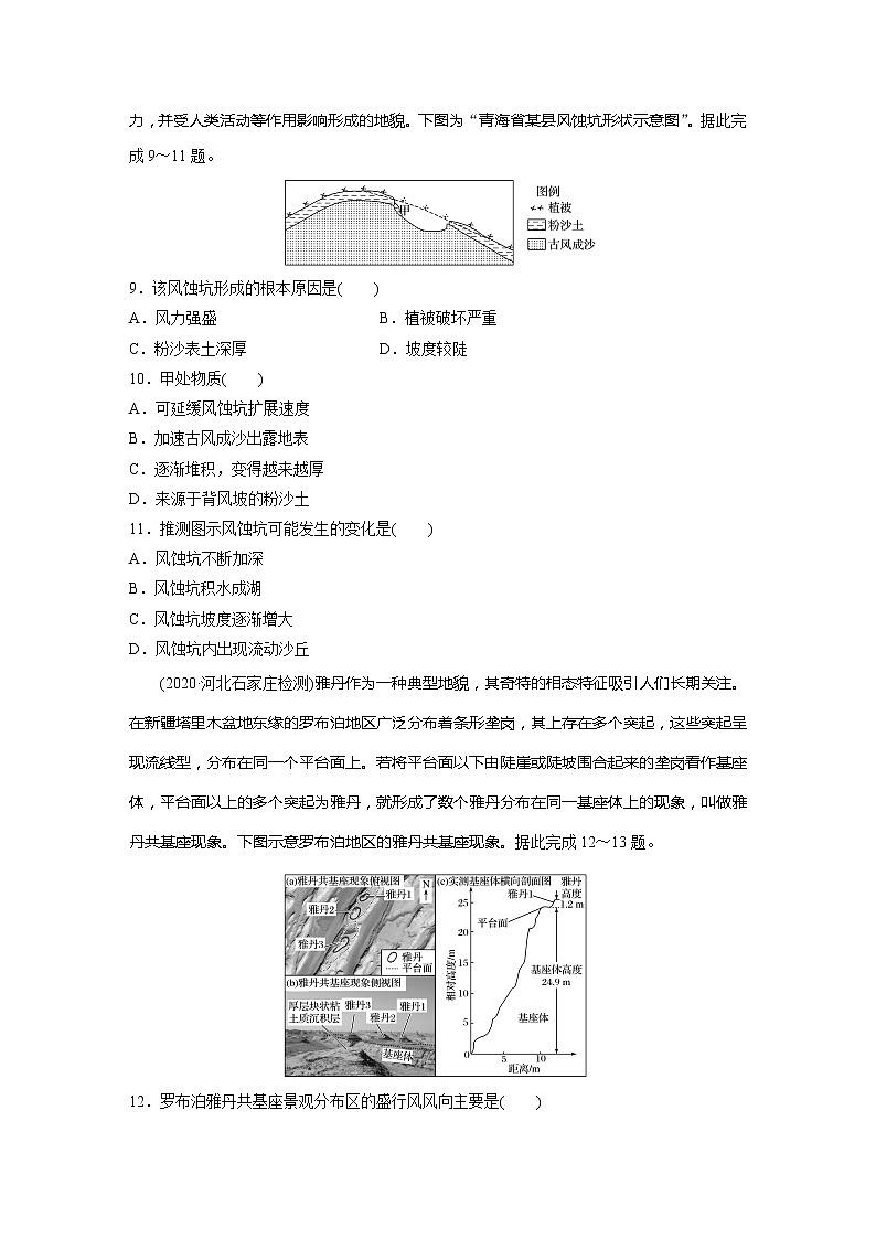 2022届高考地理一轮复习专题练习高频考点37  风成地貌（解析版）第3页