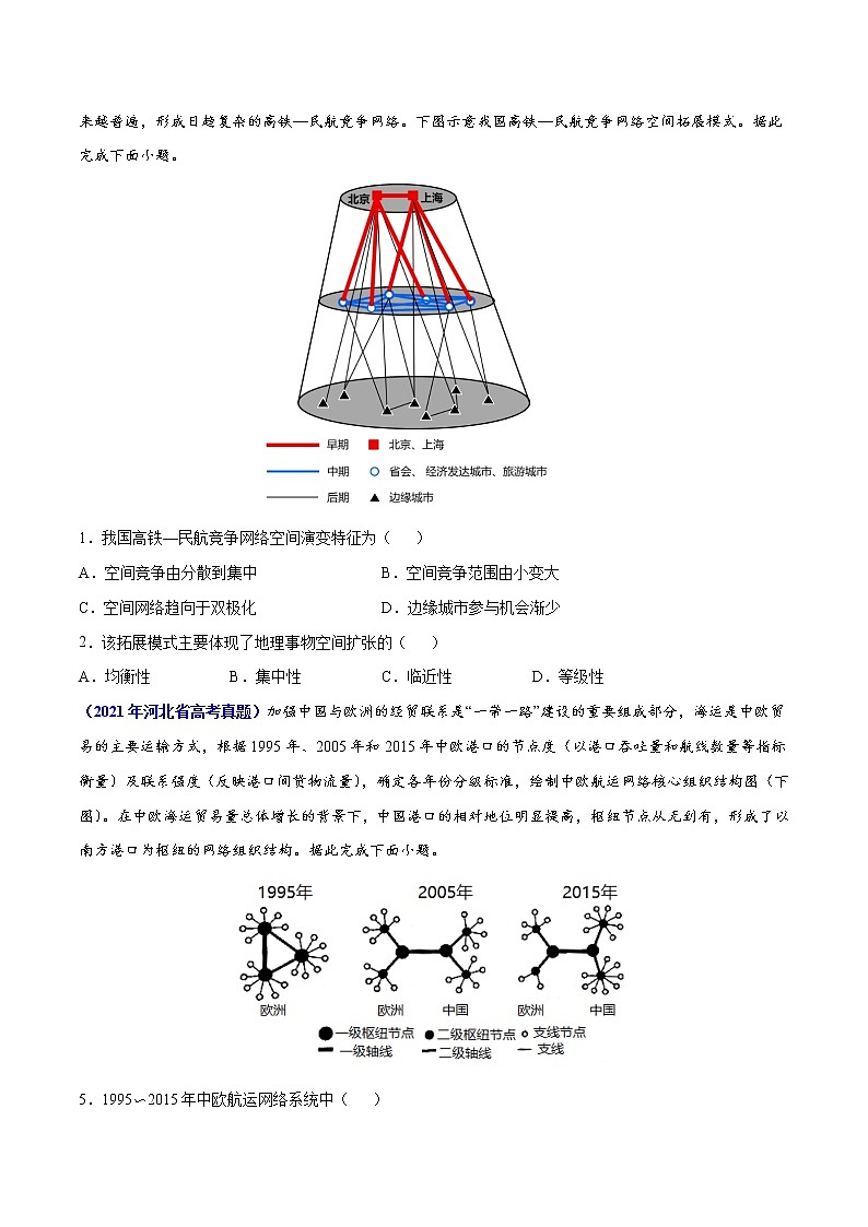 专题12交通-三年（2019-2021）高考地理真题分项汇编（全国通用）（原卷版）第3页