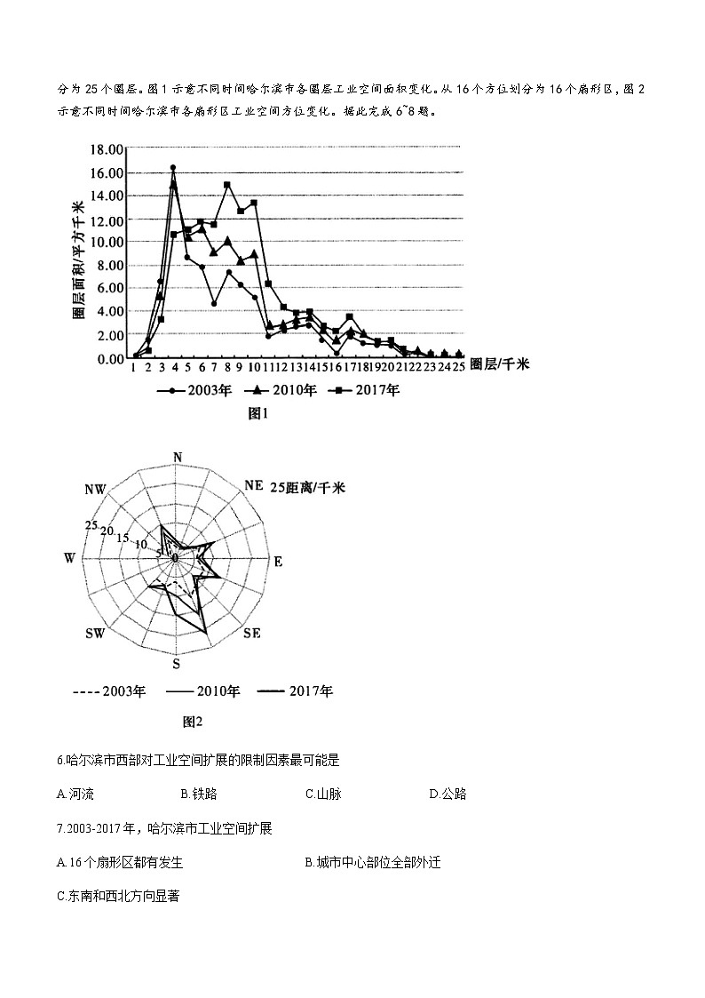 河北省唐山市2021届高三下学期普通高等学校招生全国统一模拟考试地理试题+Word版含答案【高考】03