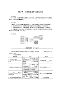 高中地理湘教版 (2019)选择性必修2 区域发展第二节 区域发展差异与因地制宜学案设计