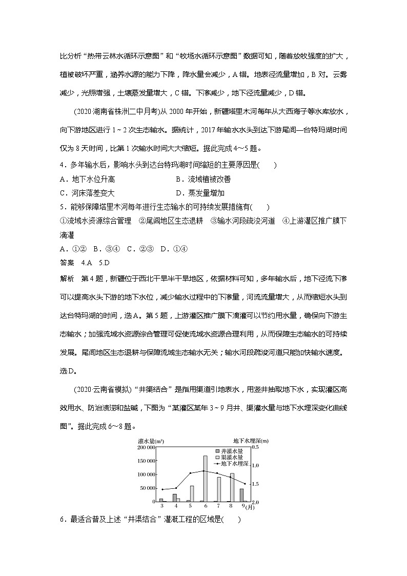 2022届高考地理一轮复习单元练习四 地球上的水（解析版）第2页