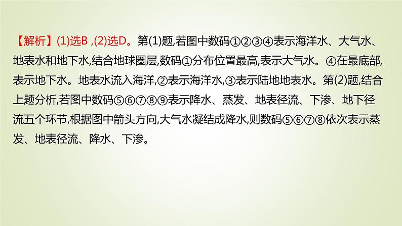 2021-2022学年高中地理新人教版必修第一册 ：课时练习 3.1 水循环 课件（32张）第8页