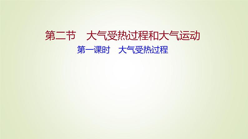 2021-2022学年高中地理新人教版必修第一册 第二章 第二节 第一课时 大气受热过程 课件（53张）01