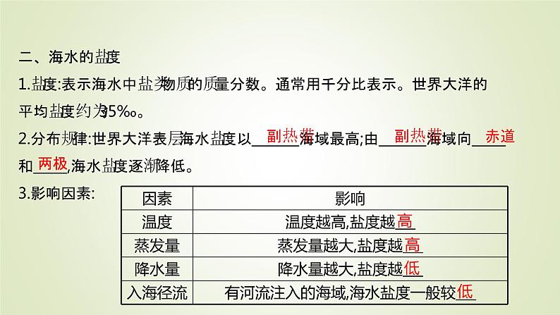 2021-2022学年高中地理新人教版必修第一册 第三章 第二节 海水的性质 课件（58张）第7页