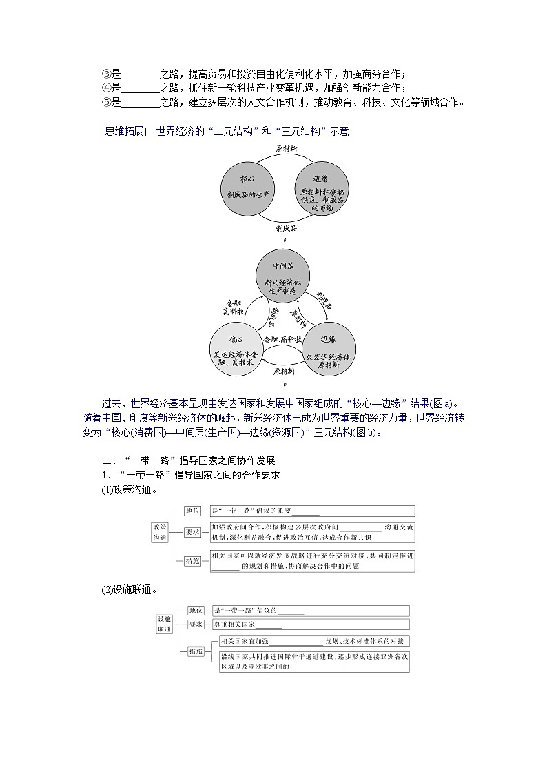 2021-2022学年新教材湘教版地理选择性必修二学案：3.4+“一带一路”倡议与国际合作+Word版含答案02