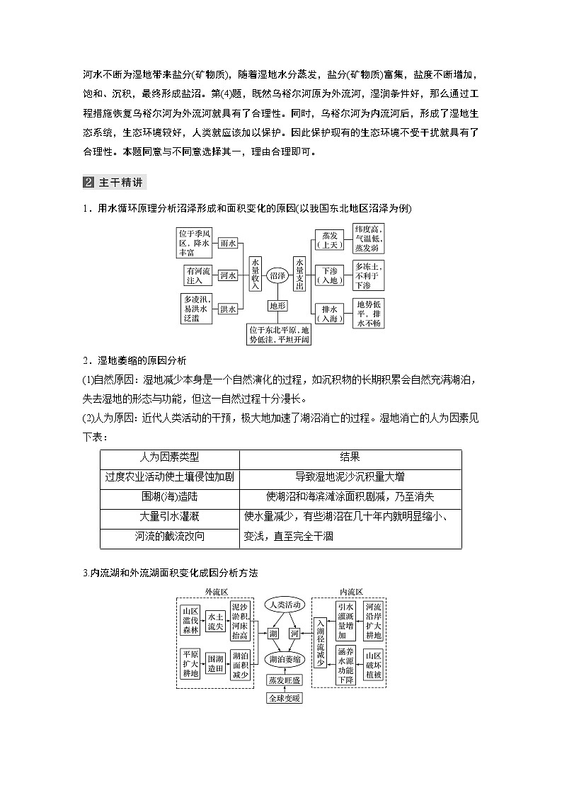 2022届高中地理二轮专题复习高考必练必备 专题十一 考点4 湿地的开发与保护学案第2页