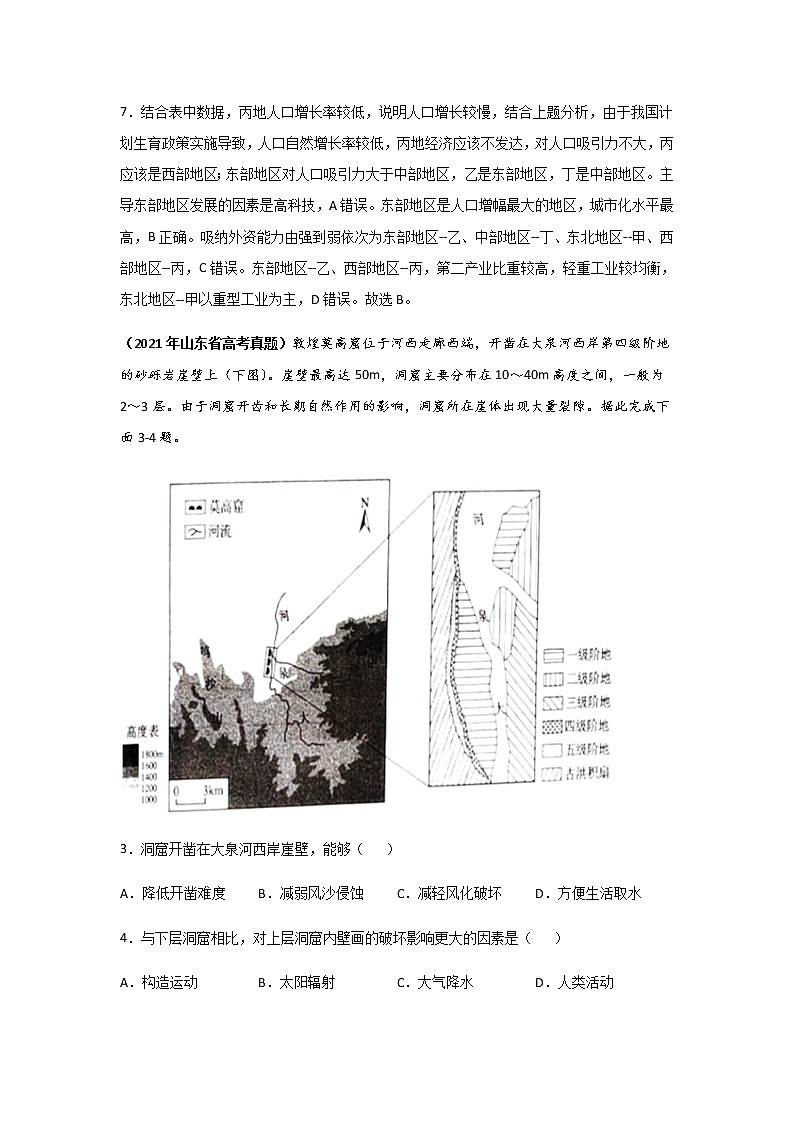 高考（2019-2021）地理试题分项汇编——专题13 地理环境与区域发展第2页