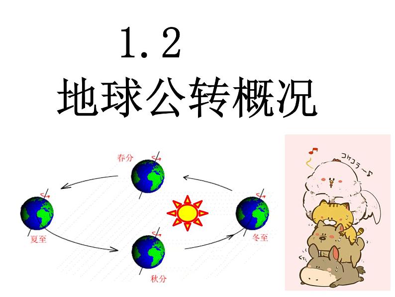1.2 地球的公转（第1课时） 课件 湘教版（2019）高中地理选择性必修一第1页
