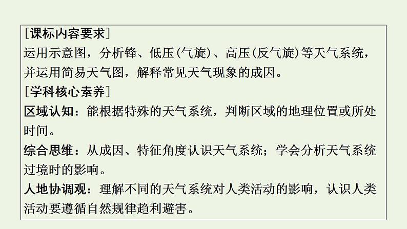 高考地理一轮复习第4章天气的成因与气候的形成第2节常见天气现象及成因课件中图版第2页