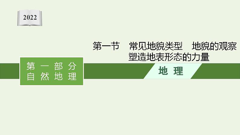 高考地理一轮复习第四章地表形态的塑造第一节常见地貌类型地貌的观察塑造地表形态的力量课件新人教版第1页