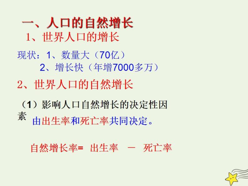 高中地理第一章人口的变化课件+教案+作业打包27套新人教版必修204