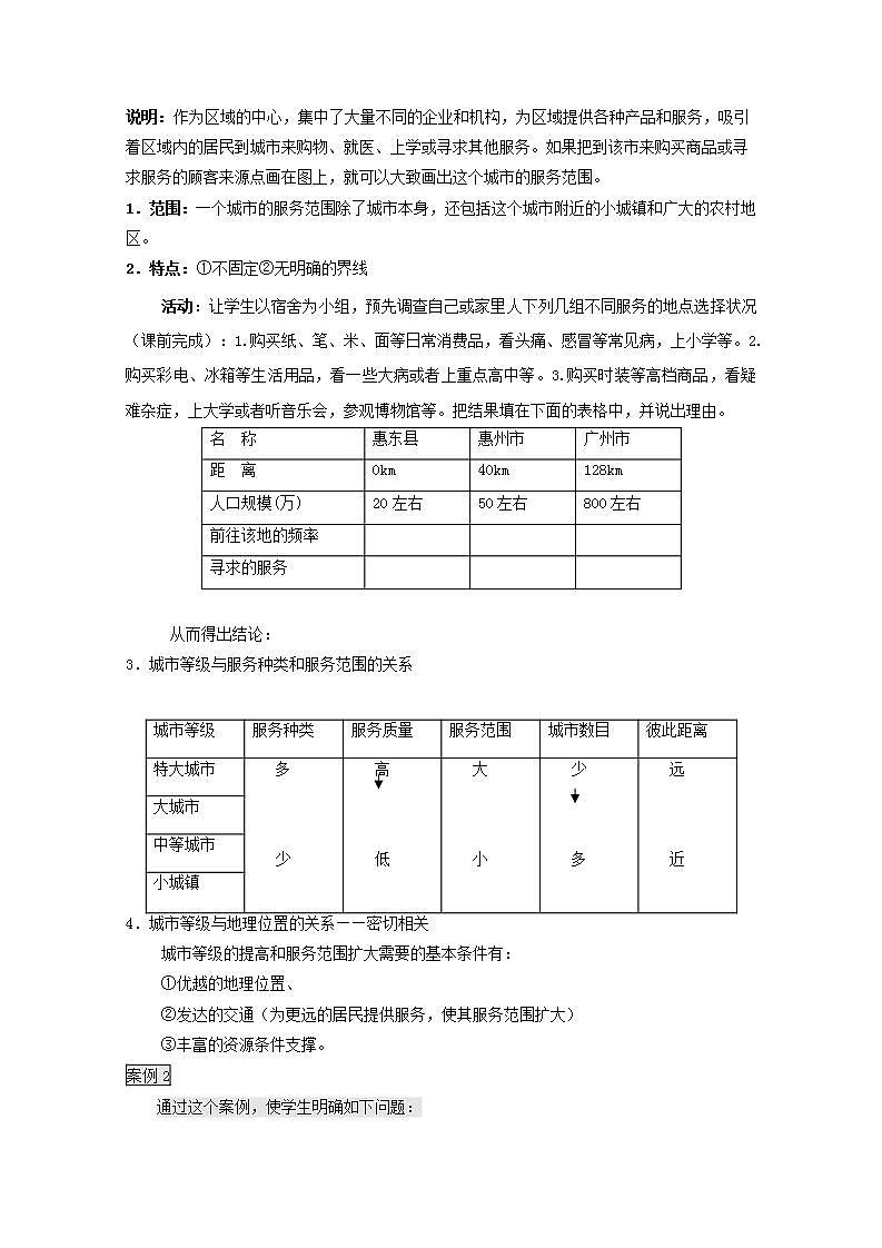 2021_2022学年高中地理第二章城市与城市化第二节不同等级城市的服务功能2教案新人教版必修2第2页