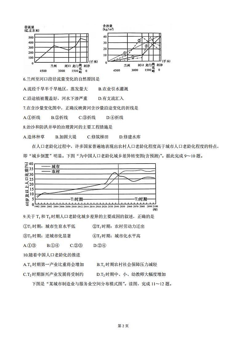 2022届陕西省咸阳市武功县高三上学期第一次质量检测 地理（PDF版）第2页