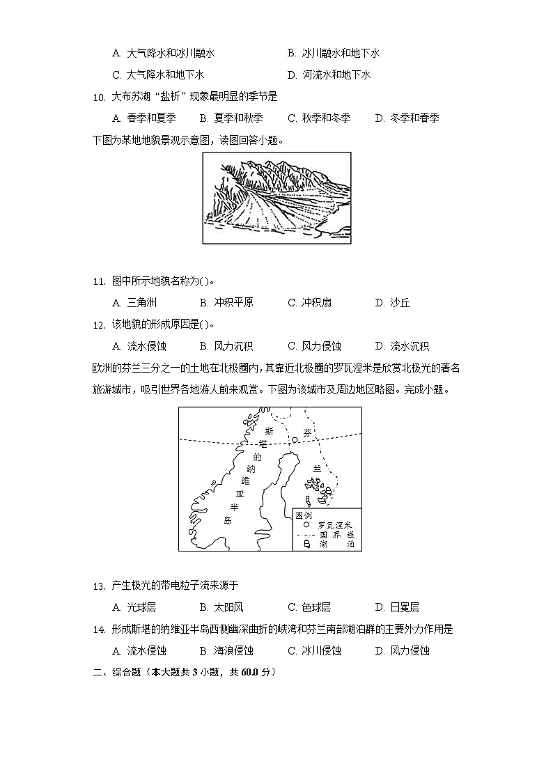 4.2地貌的观察   同步练习   人教版（2019）高中地理必修第一册03