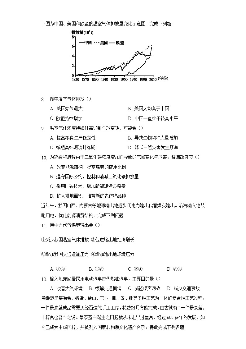 4.2国家战略与政策 同步练习   人教版（2019）高中地理选择性必修三03