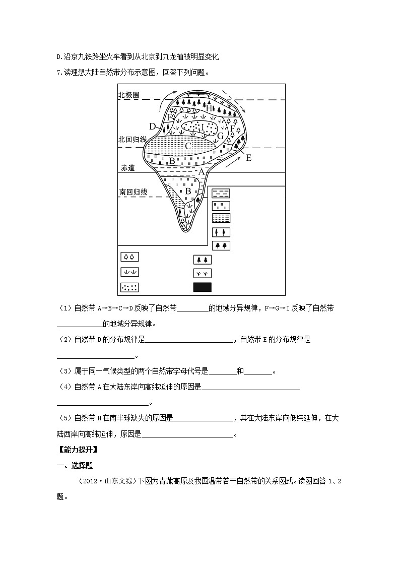高中地理第五章自然地理环境的整体性与差异性课件+作业打包12套新人教版必修102