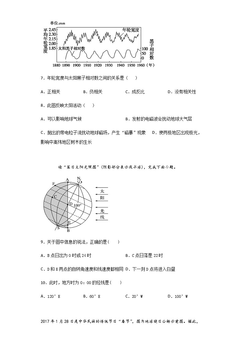 2020-2021学年河南省实验中学高一上学期期中试题地理及解析03