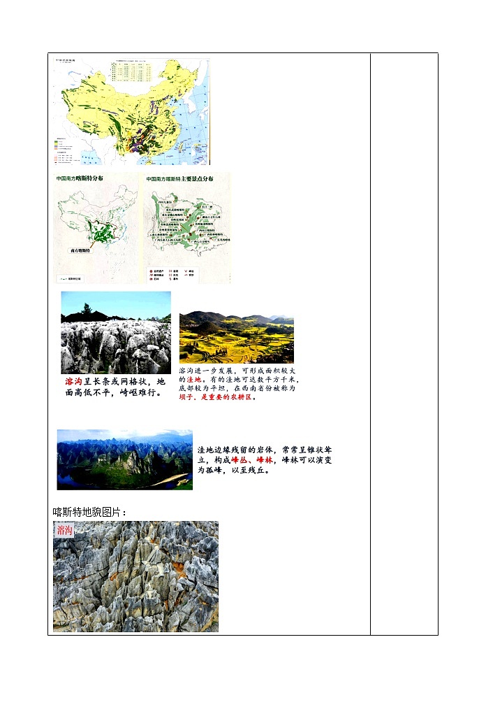 4.1   常见地貌类型—喀斯特地貌教案02