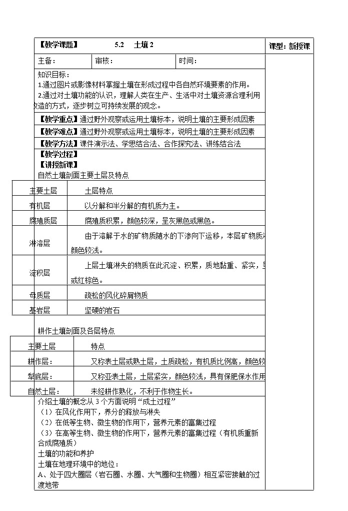 5.2   土壤(第二课时)教案第1页