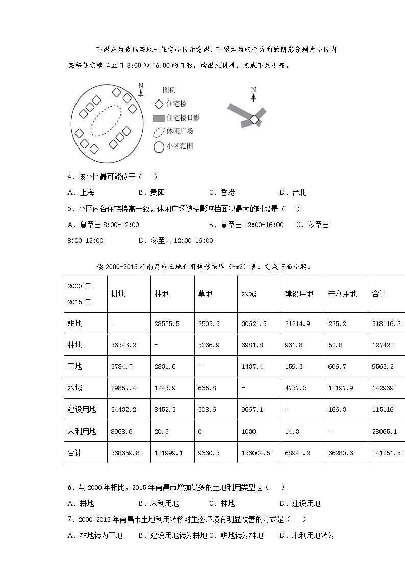 新疆维吾尔自治区喀什第六中学2022届高三上学期期中模拟地理试题（A卷） 含答案第2页